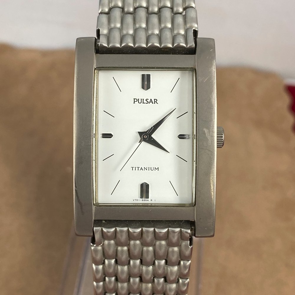 Vintage Pulsar Watch Titanium Super Light Weight Silver Color